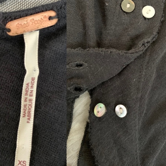 Free People Ginger Cutwork Top, sleeveless, Black, XS - Picture 4 of 15